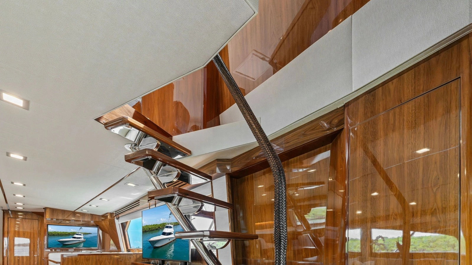 2016 Viking 80 Enclosed Bridge- FRIGATE- Salon/Stairs to Enclosed Bridge