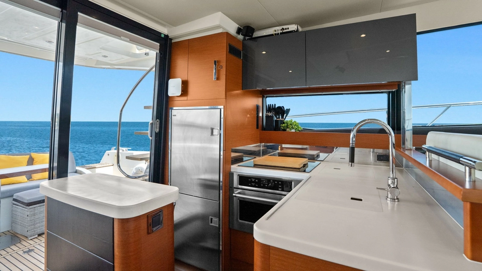 Modern Galley with Ocean View