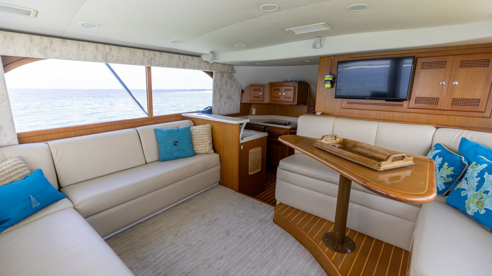 Spacious Interior Salon with Ocean View