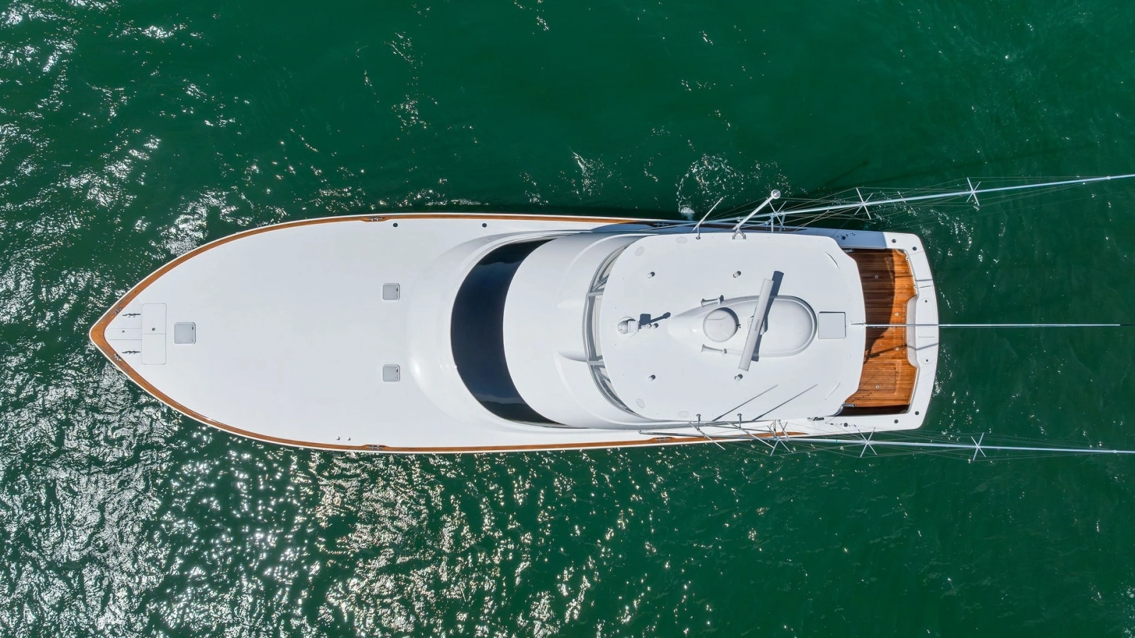 Aerial View of Flybridge and Bow