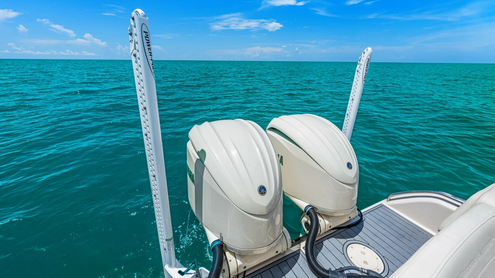 Twin Outboard Engines and Aft Deck