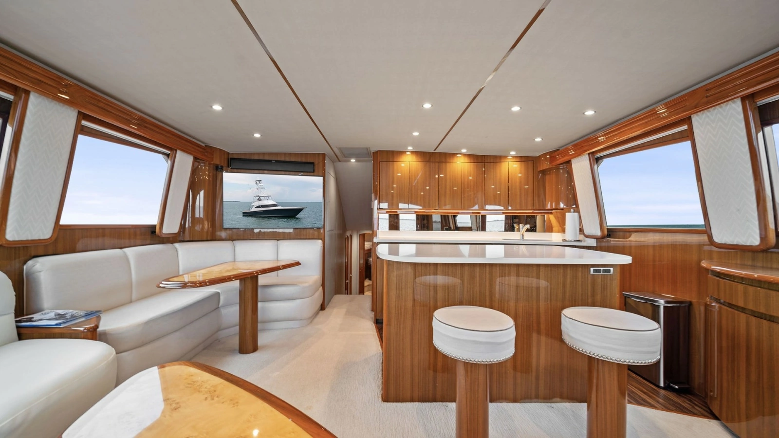 Spacious Salon and Galley View