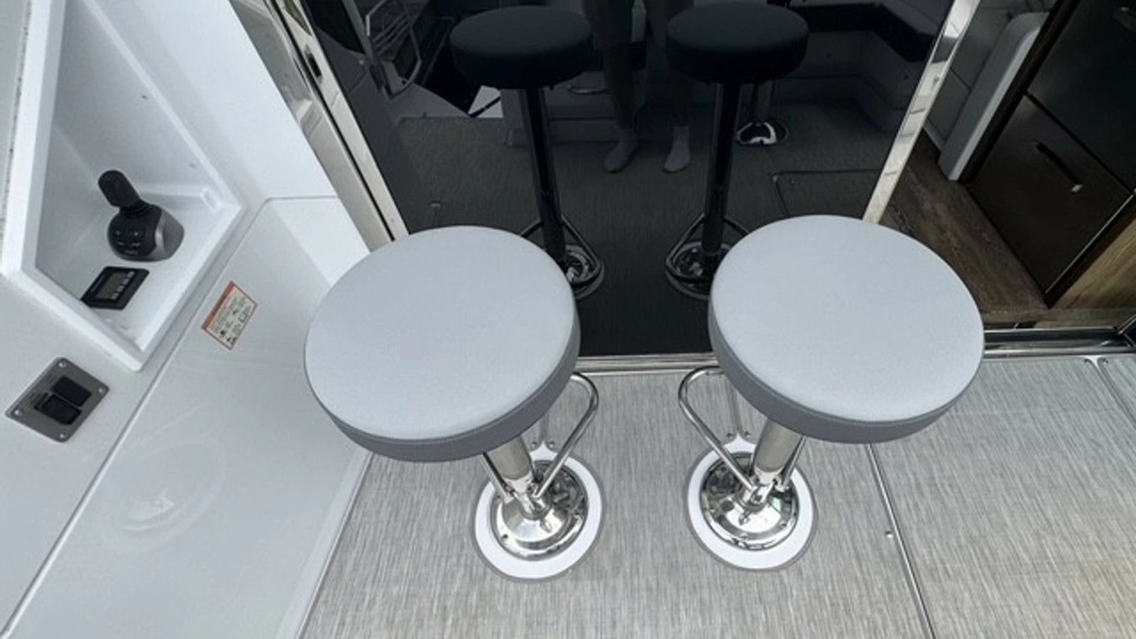Cockpit Seating Area with Bar Stools