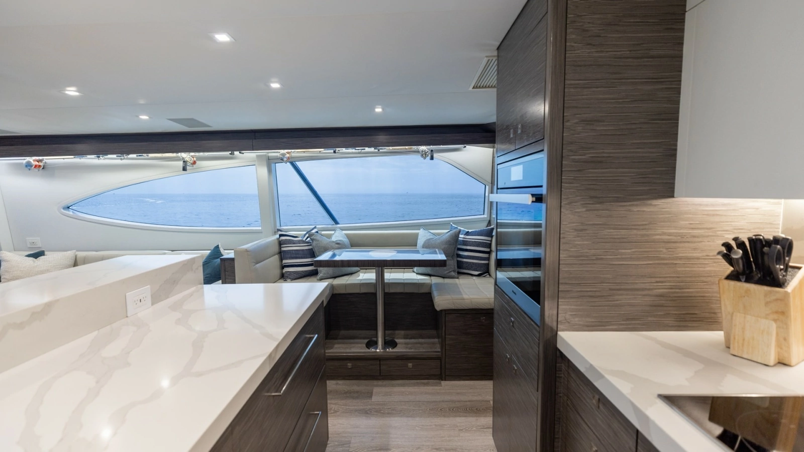 2021 65 Hatteras GT On the DL Salon-Galley (3)