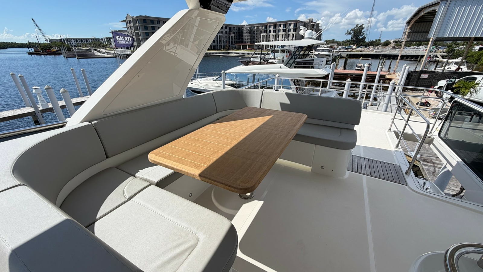 Flybridge Seating Area with Table