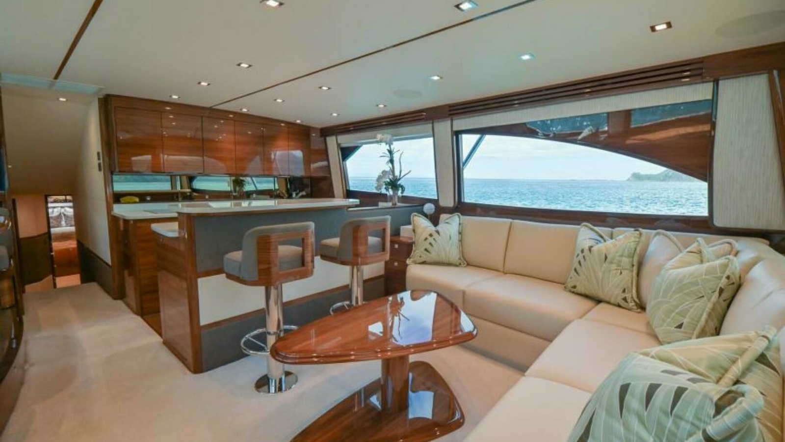 Spacious Salon with Galley View