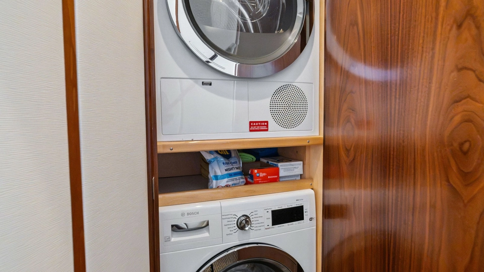Laundry Station in Companionway Closet