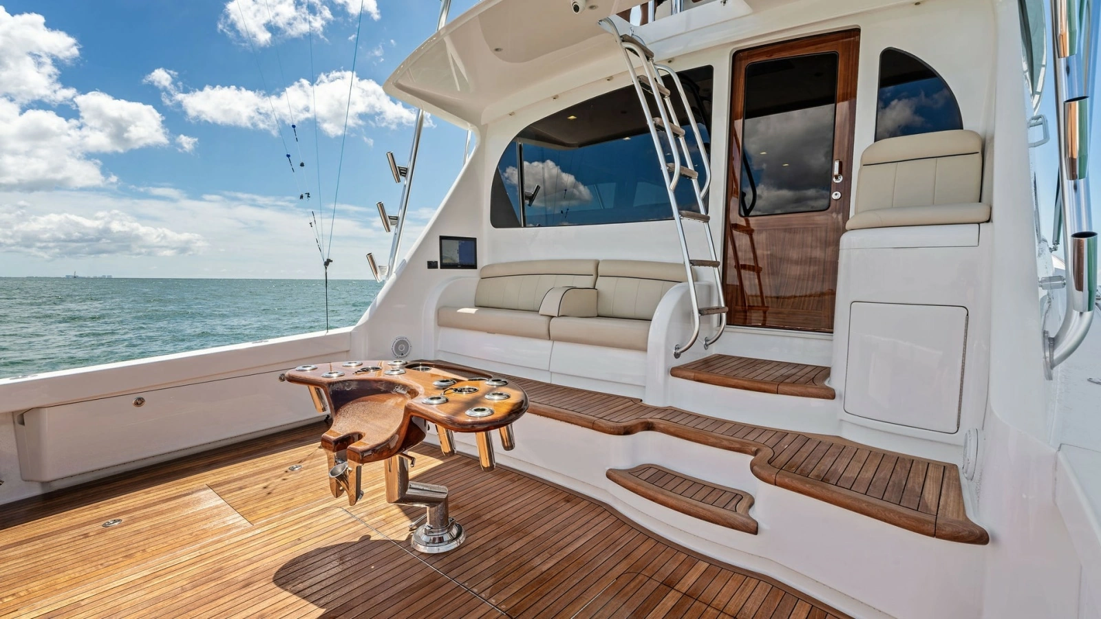 Teak Aft Deck with Seating Area