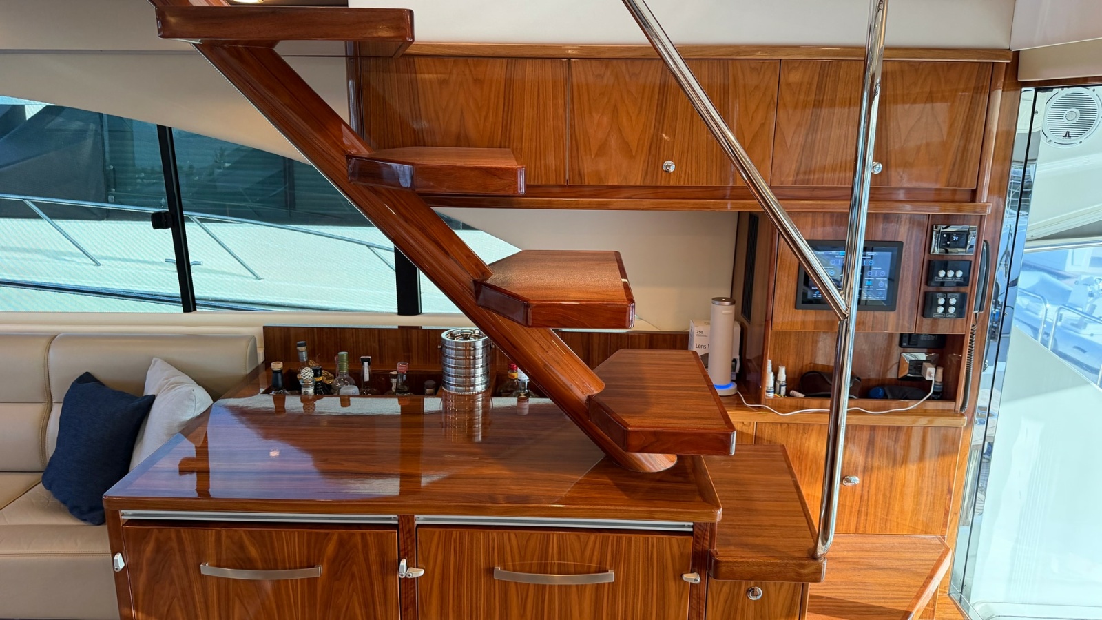 Elegant Interior Staircase and Bar