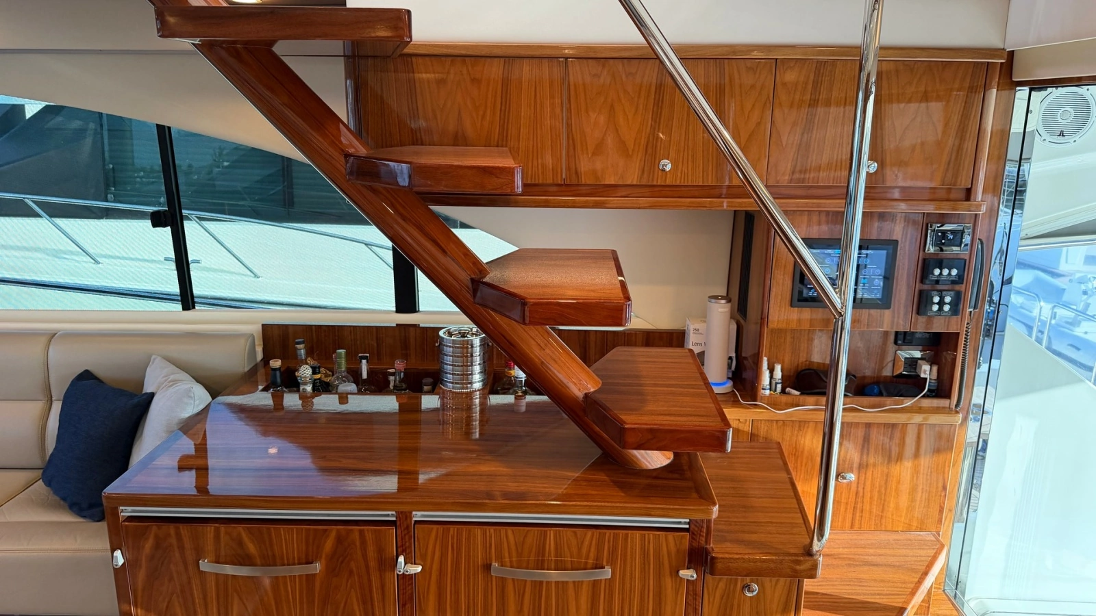 Elegant Interior Staircase and Bar