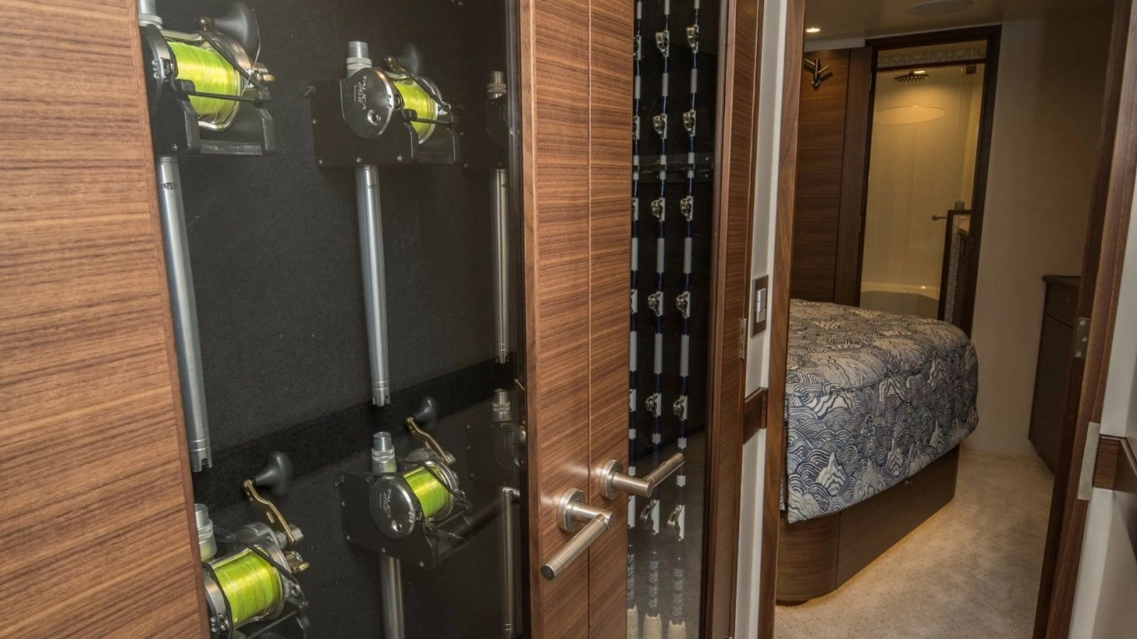 2026 Winter Custom Yachts 75 Open Convertible- MISS CARRIE- Rod Storage