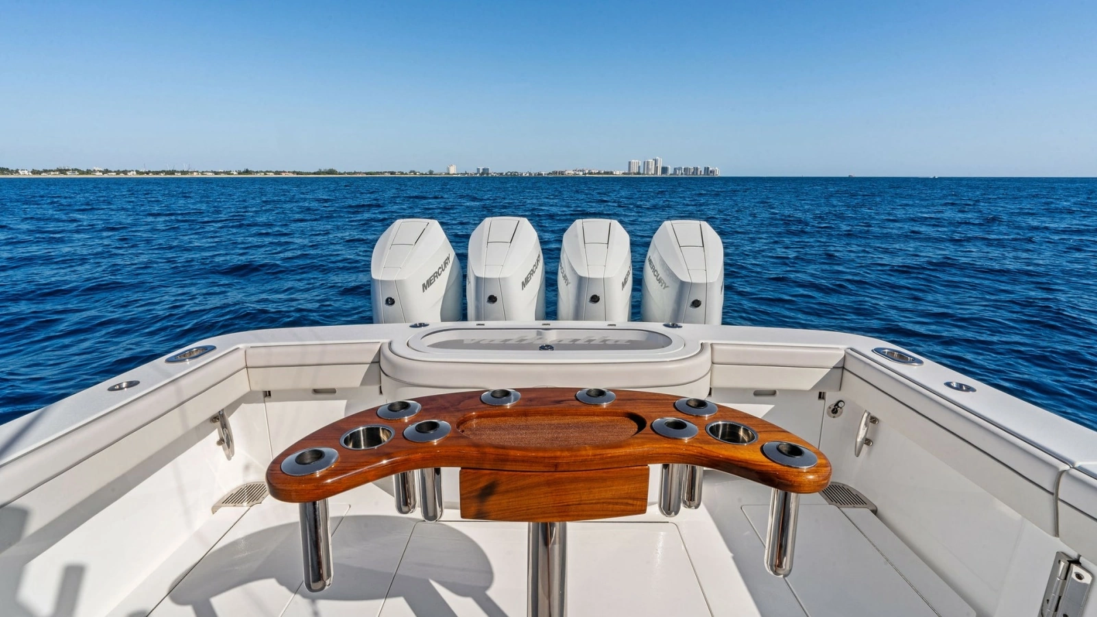 Aft Deck with Fishing Rod Holders