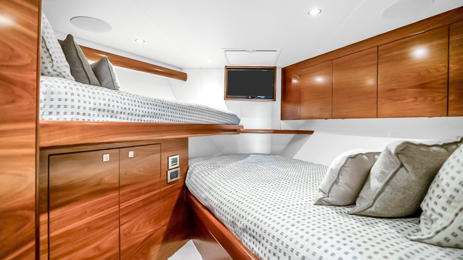 2025 Viking 58 Convertible- TRIPLE TROUBLE- Forward VIP Stateroom