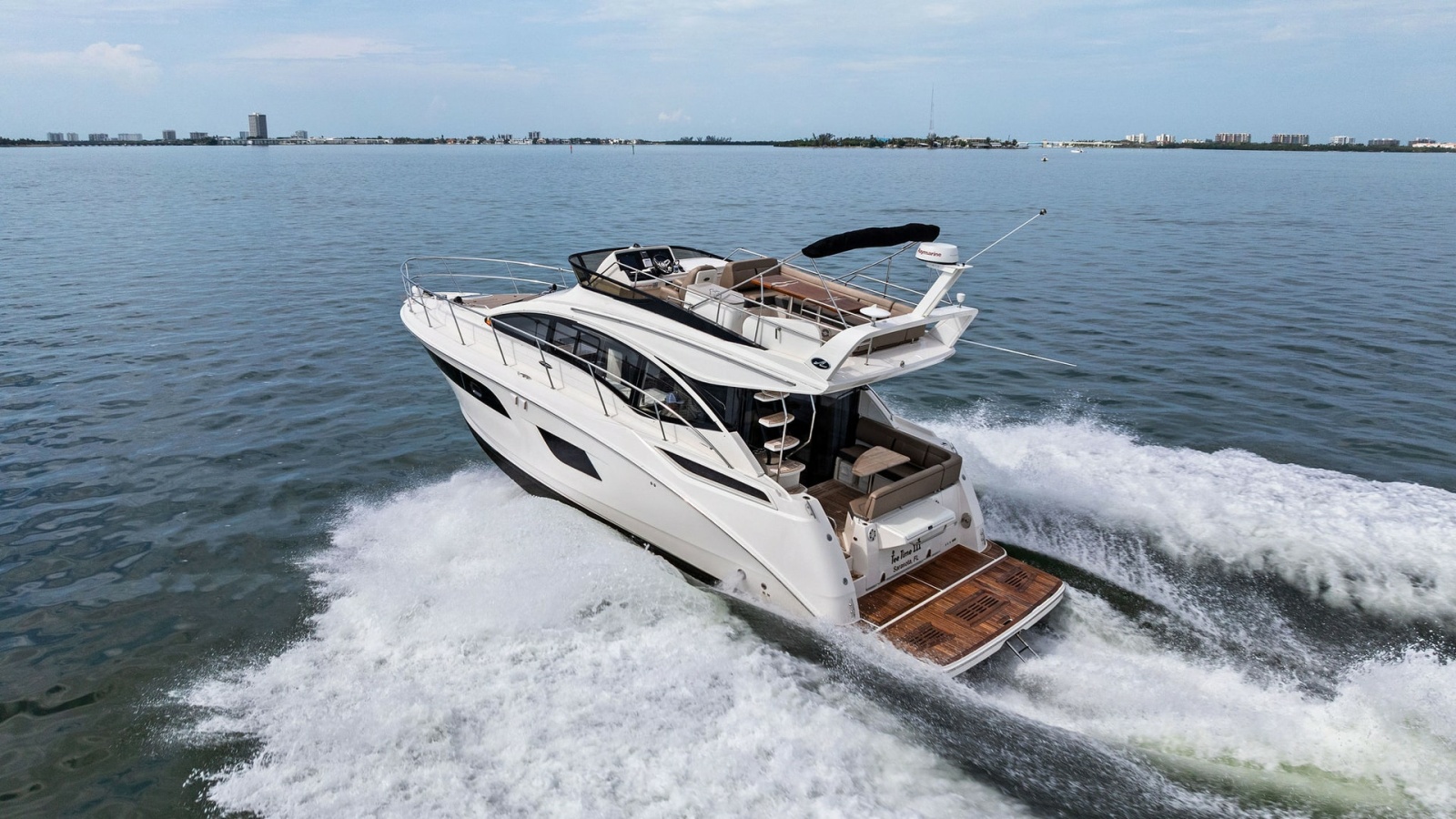 Aerial View of Flybridge and Aft Deck