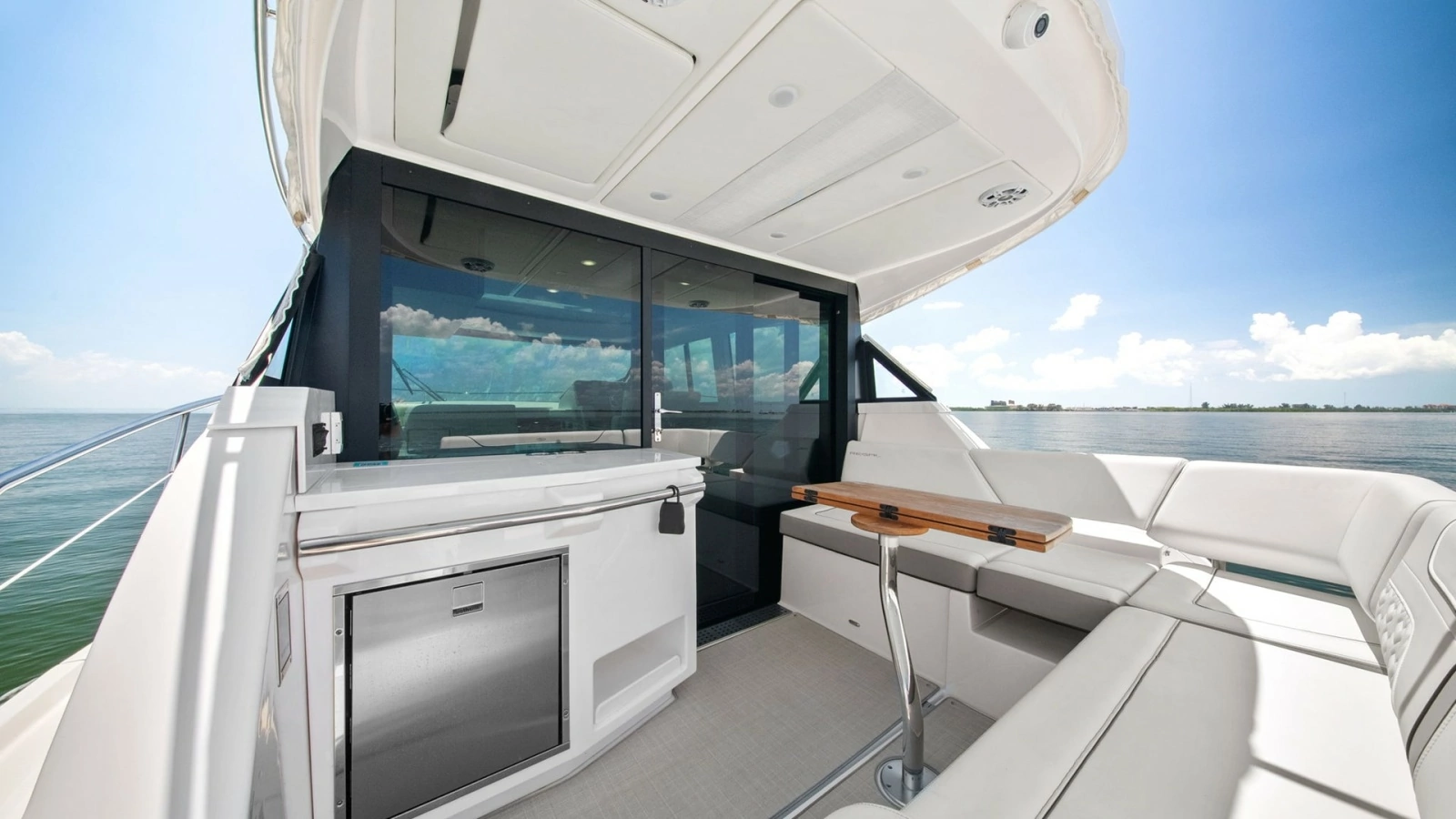 Spacious Aft Deck with Wet Bar
