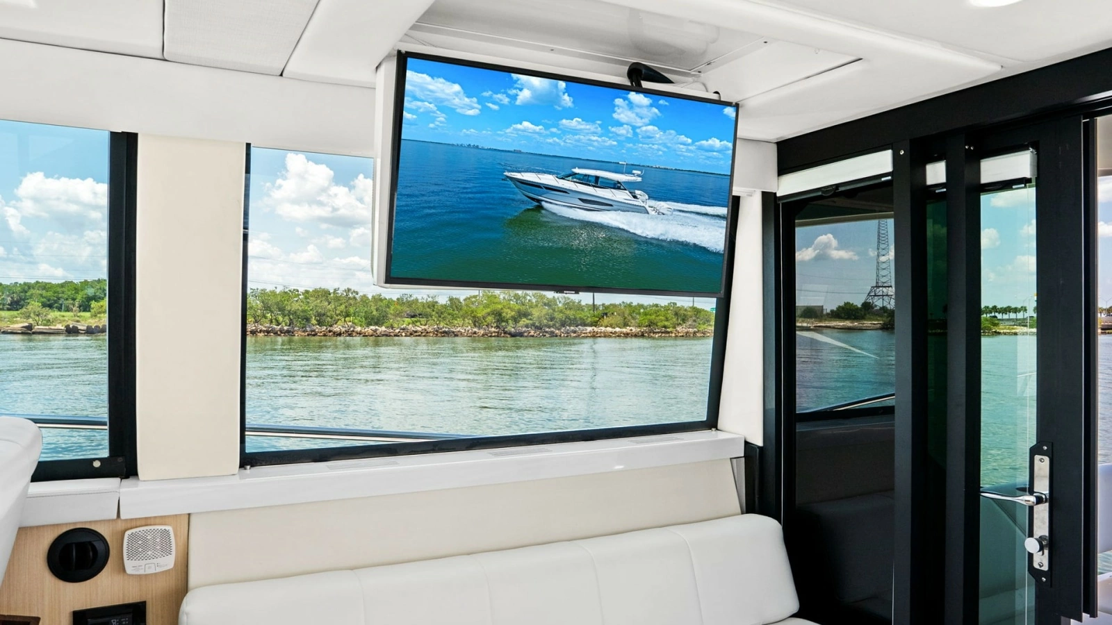 Salon with Retractable TV
