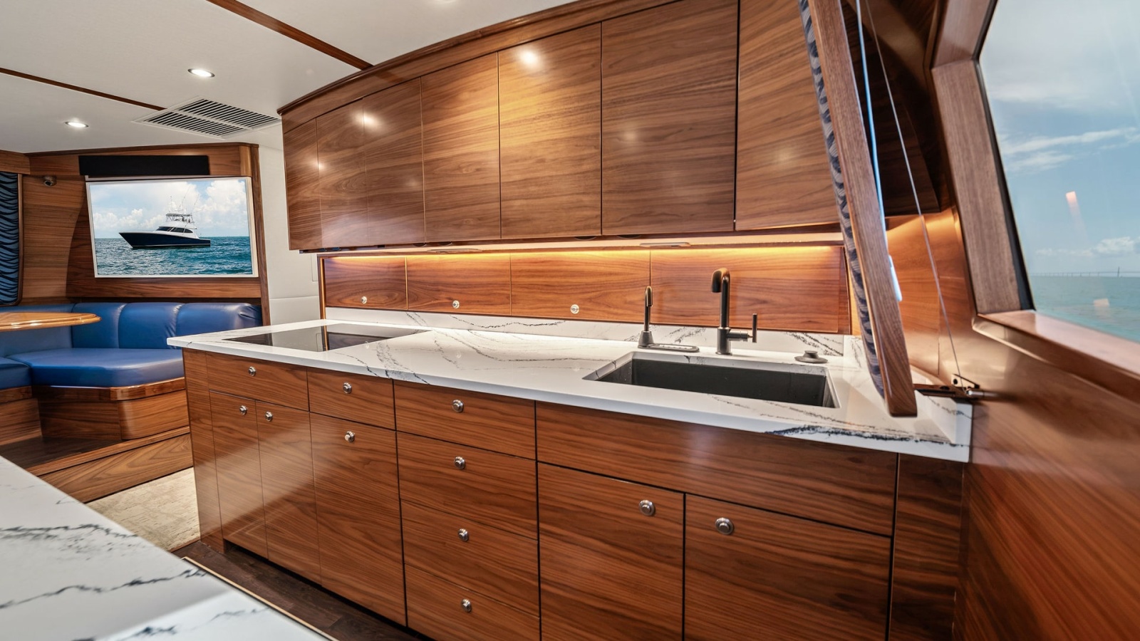 Galley with Modern Wood Finish
