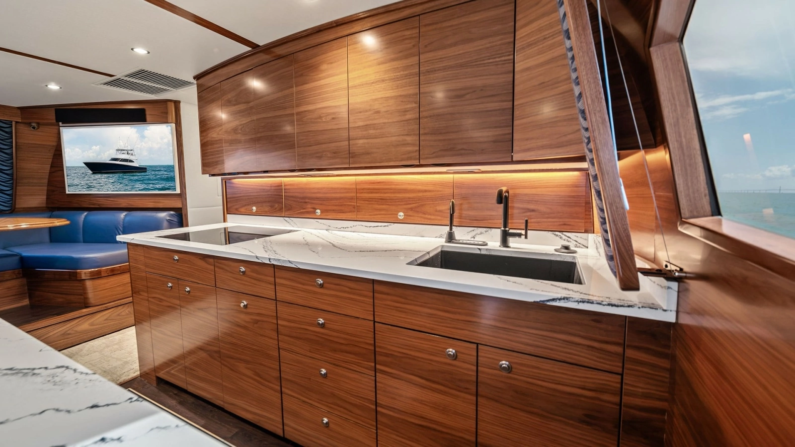 Galley with Modern Wood Finish