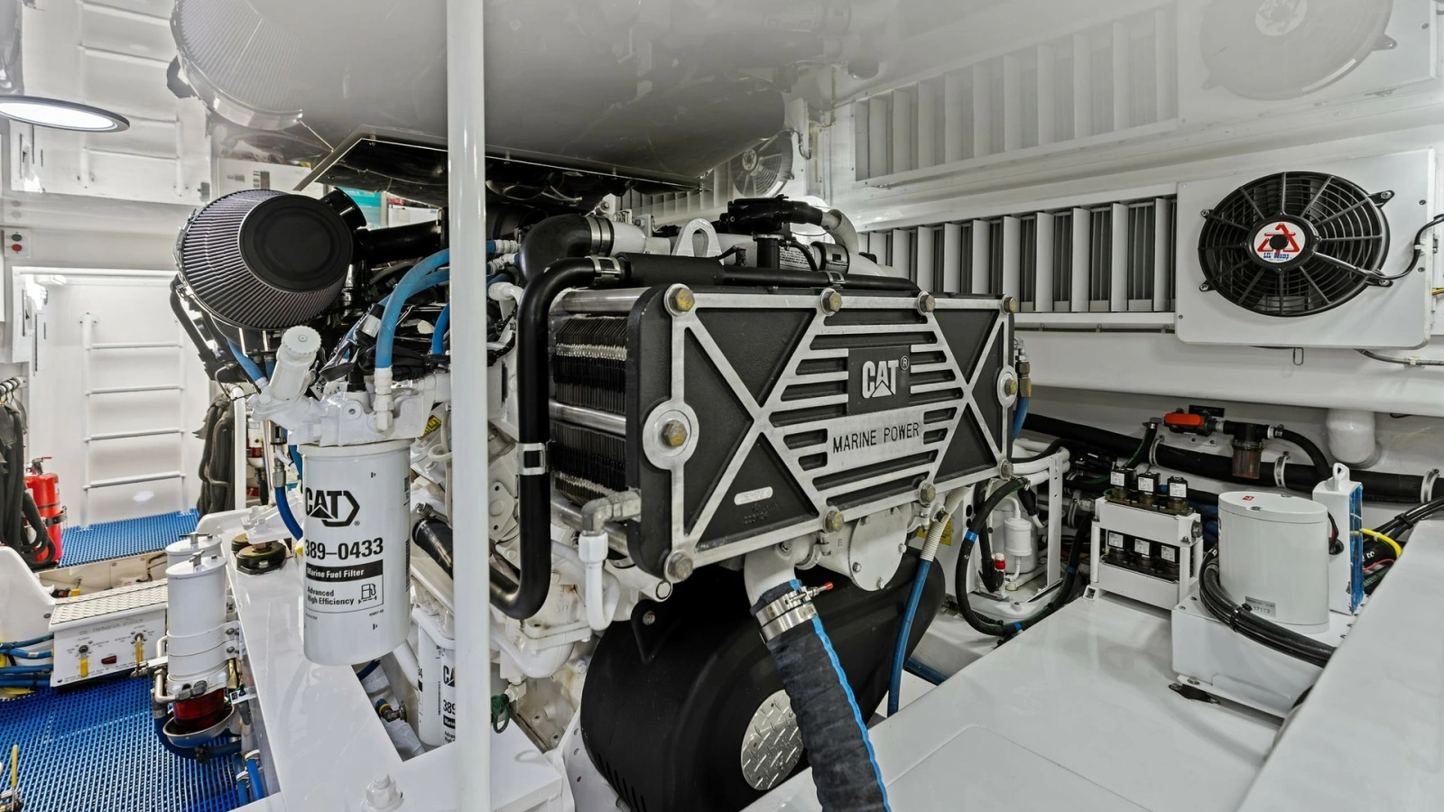 Engine Room with CAT Marine Power