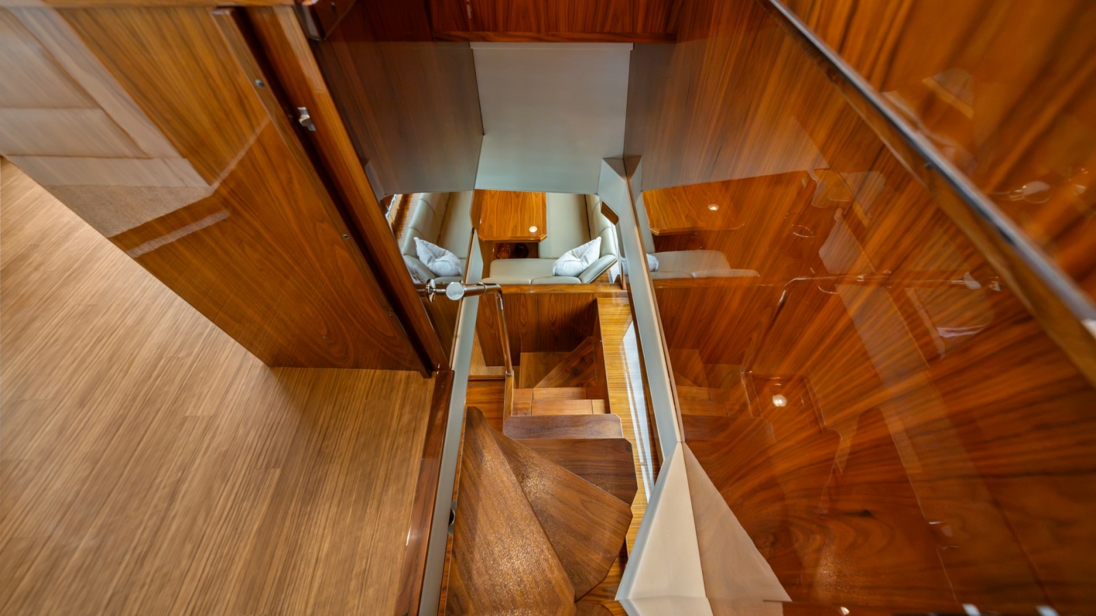 Stairway to Lower Deck Interior