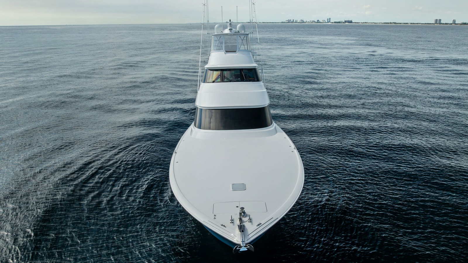 Bow View of Viking 80 Convertible