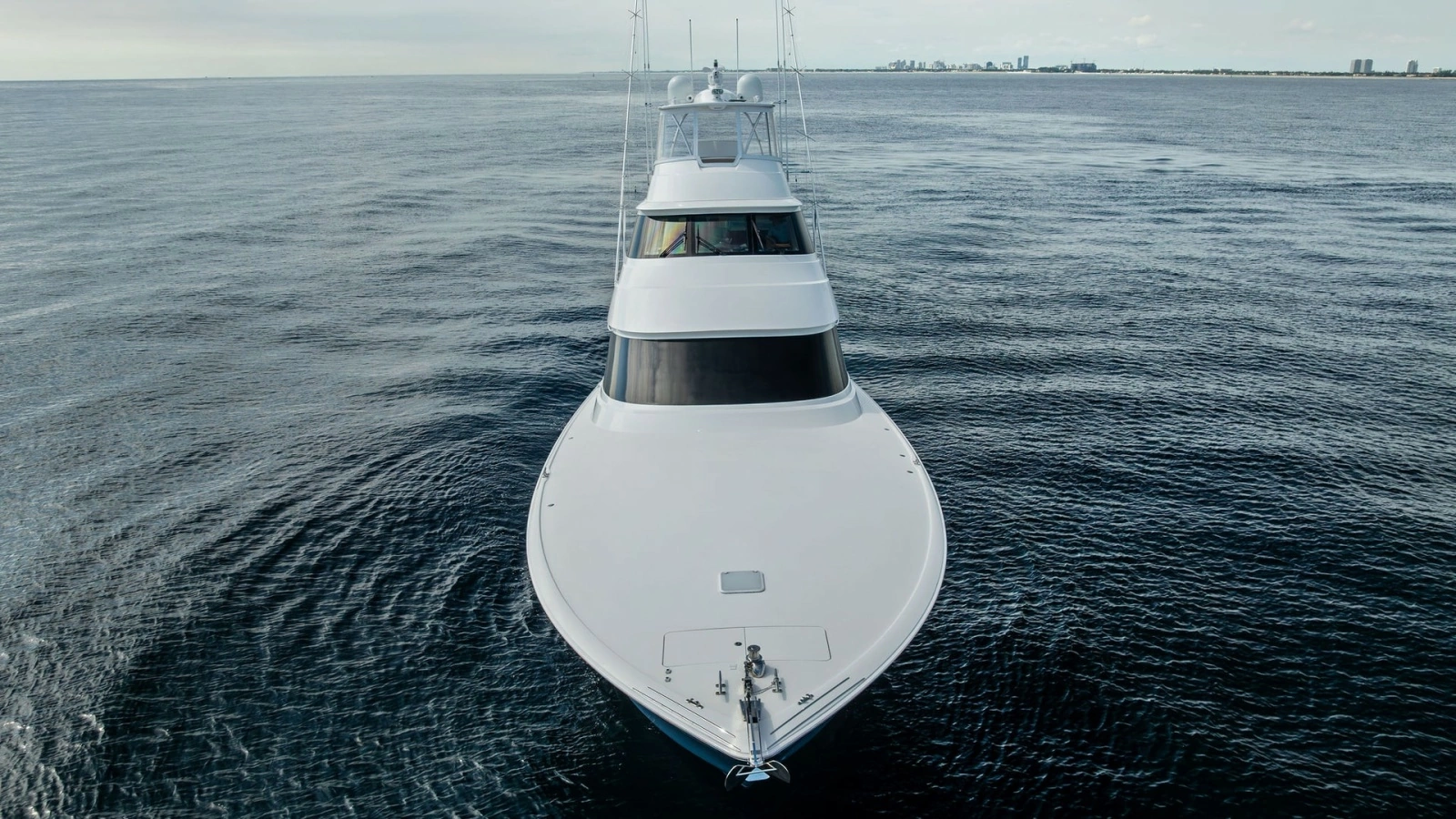 Bow View of Viking 80 Convertible