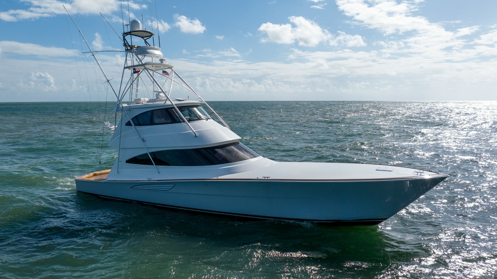 Side Profile of Viking 68 Enclosed Bridge