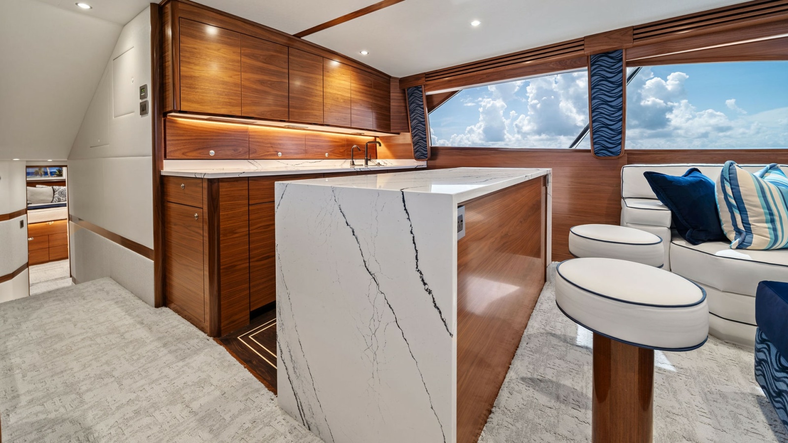 Galley and Salon Lounge Area