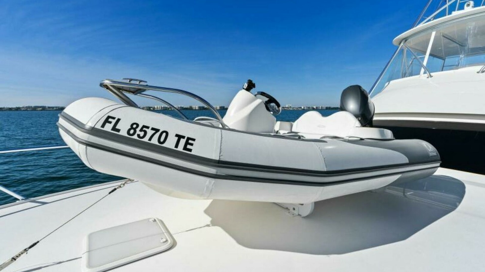 Tender on Foredeck