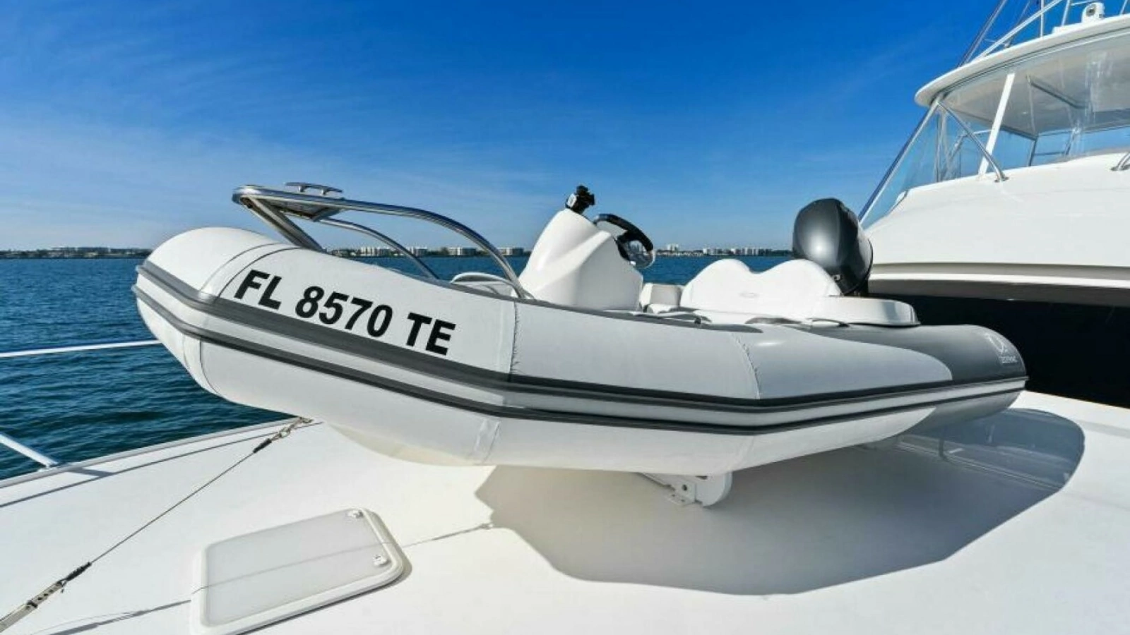 Tender on Foredeck