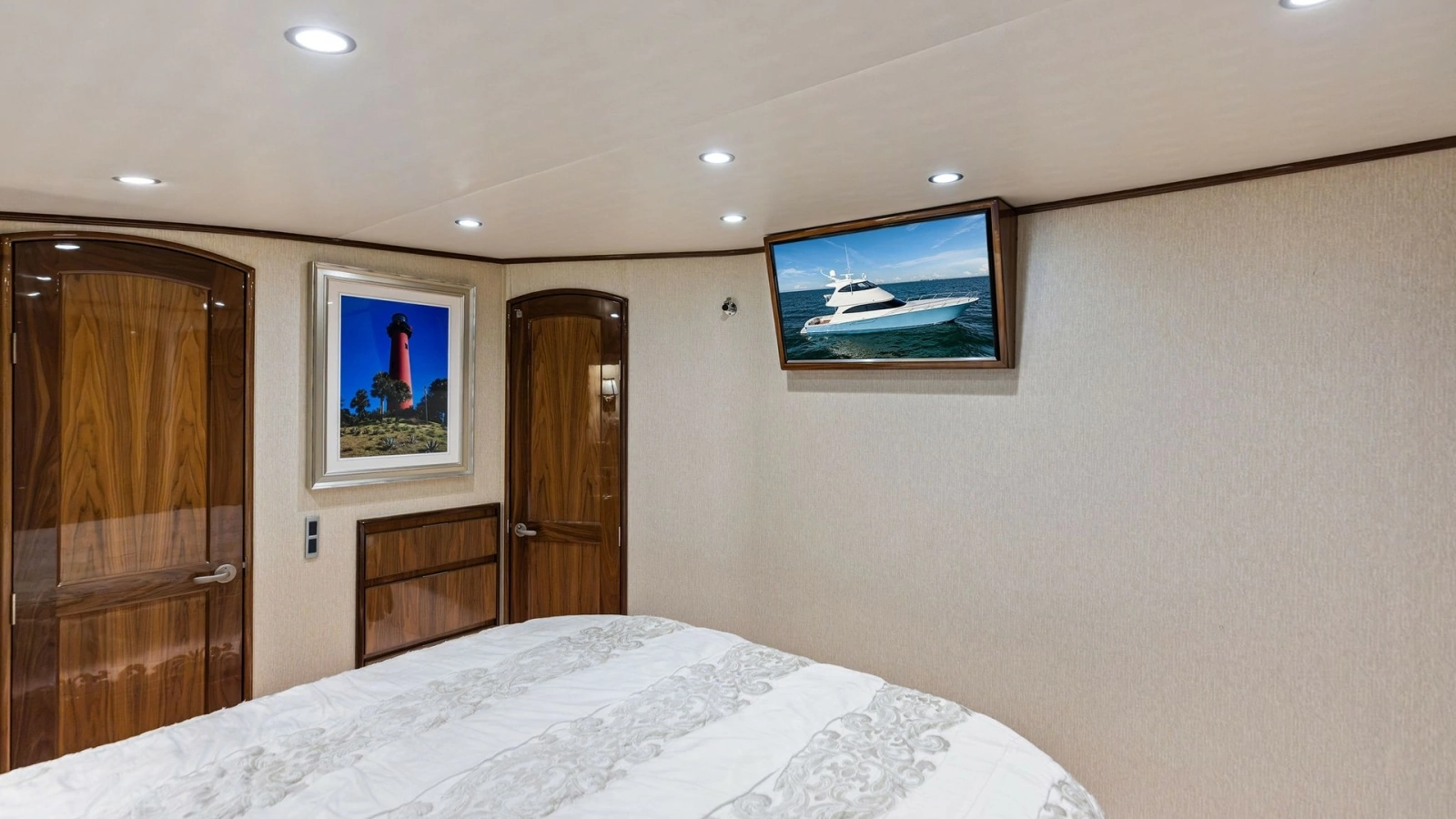 Guest Stateroom with TV and Art