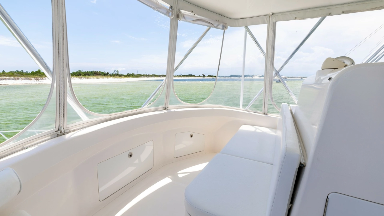 Flybridge Seating Area with Ocean View