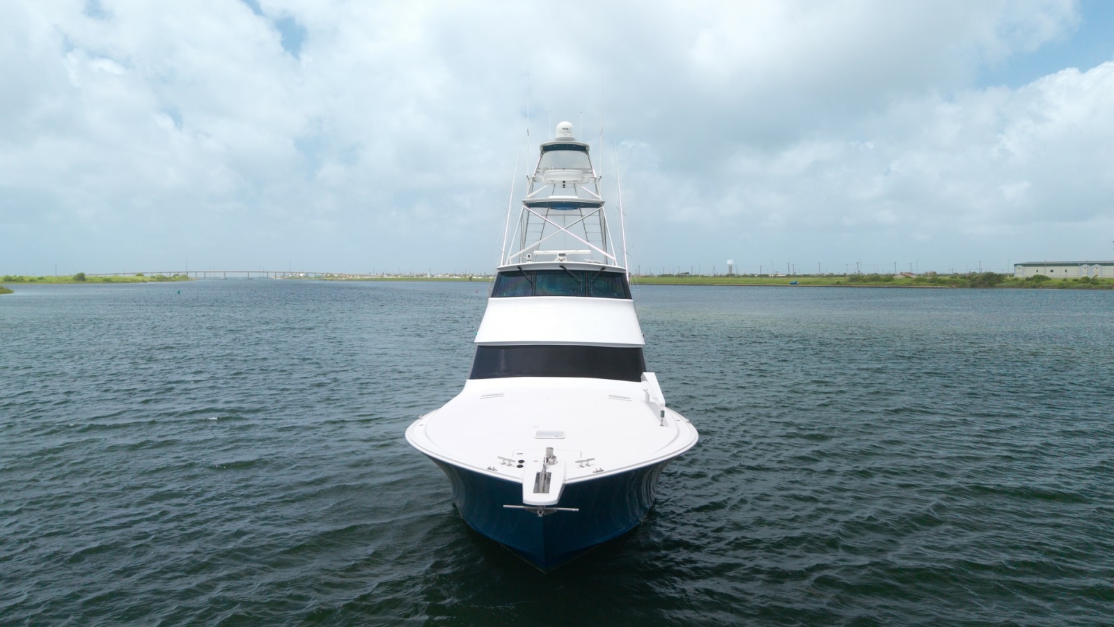 Bow View of Viking 65 Enclosed Bridge