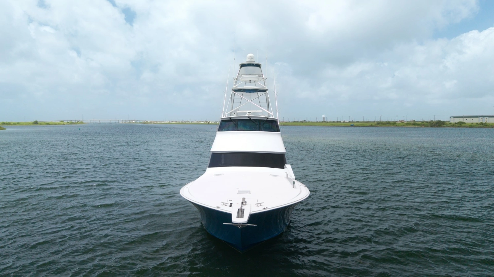 Bow View of Viking 65 Enclosed Bridge