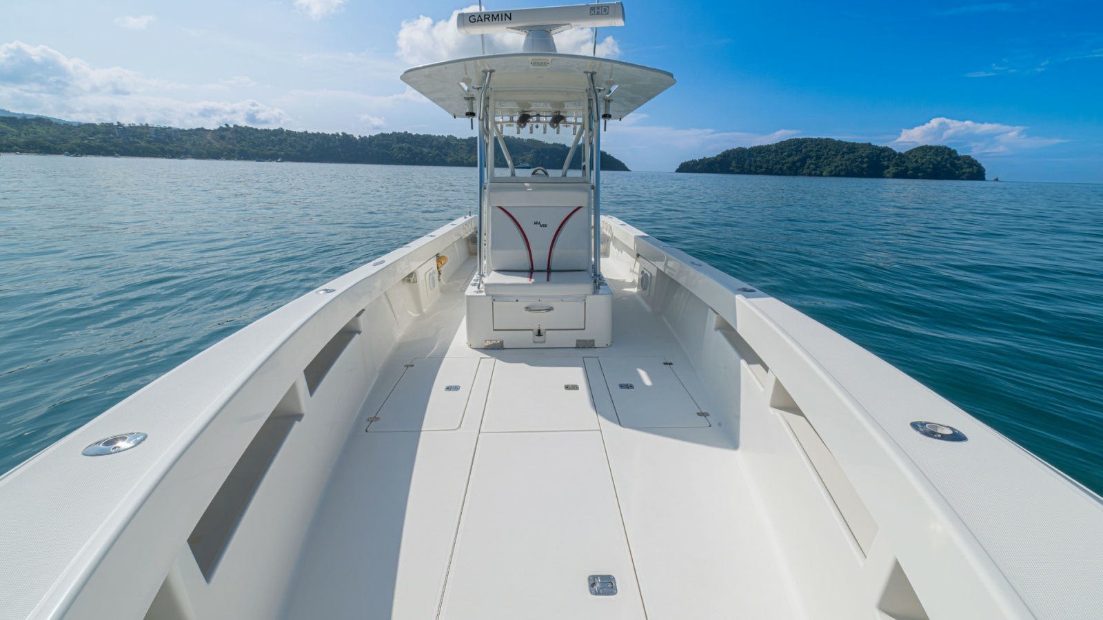 Spacious Forward Deck with T-Top