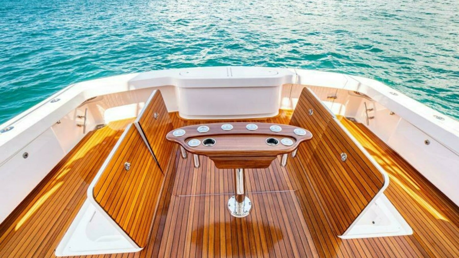 Spacious Aft Deck with Teak Finishes