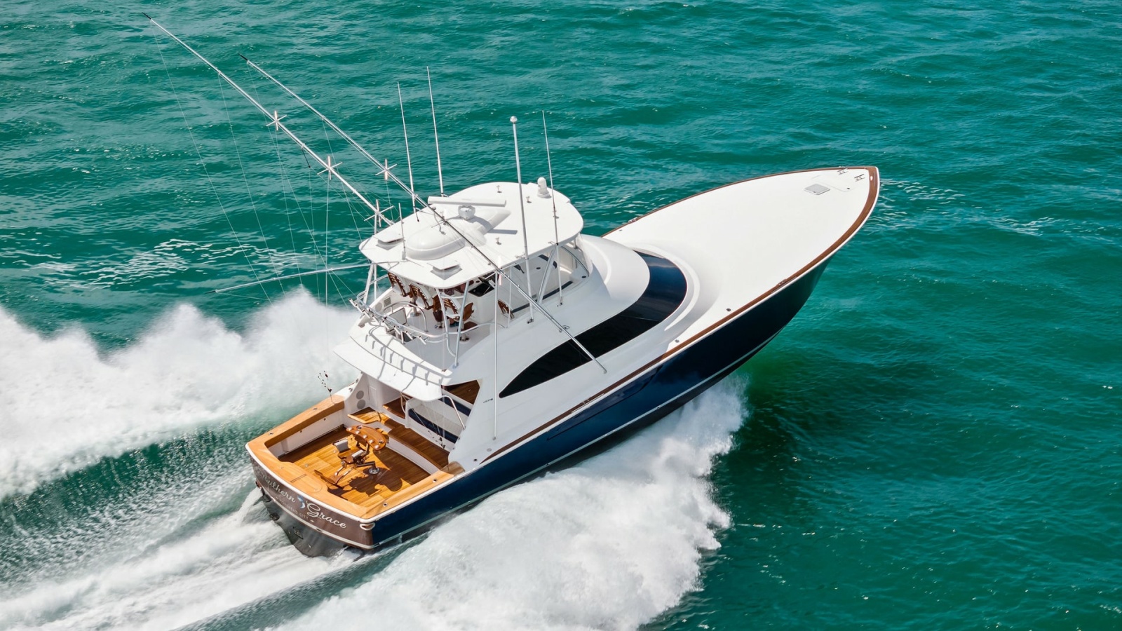Aerial View of Flybridge and Deck