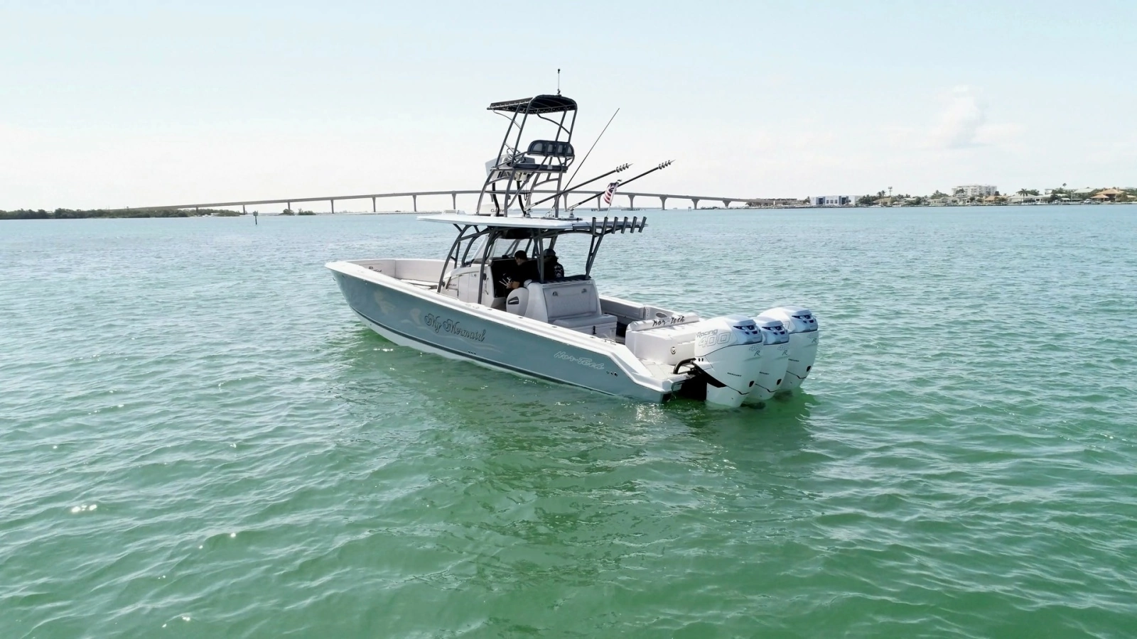 Aft View with Triple Outboards