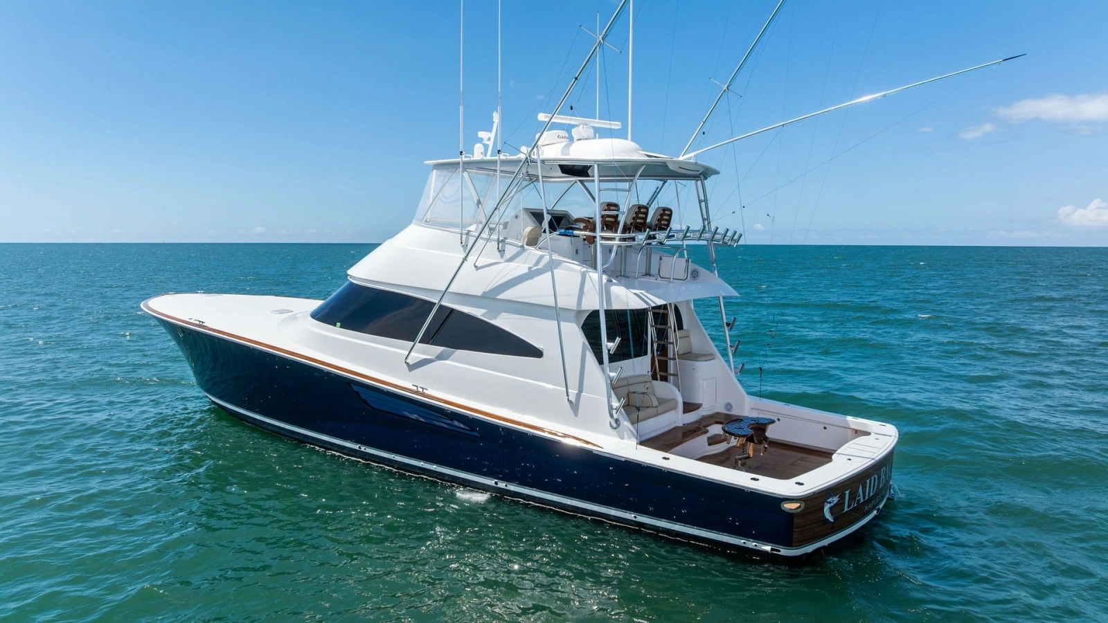 Aerial View of Aft Deck and Flybridge