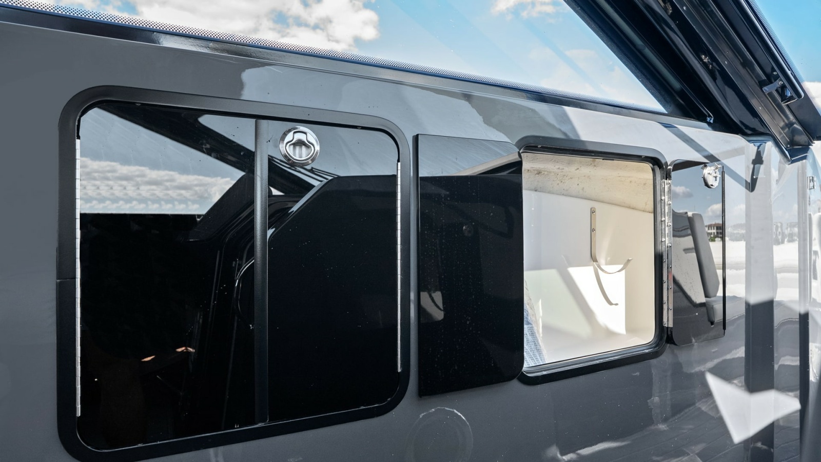 Starboard Hull Windows and Reflections