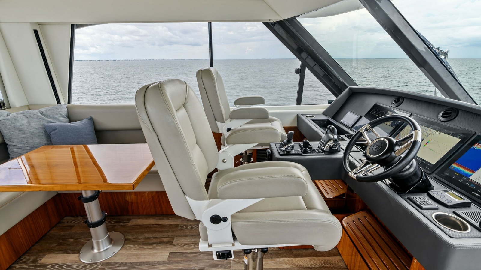 Helm Station and Lounge Area