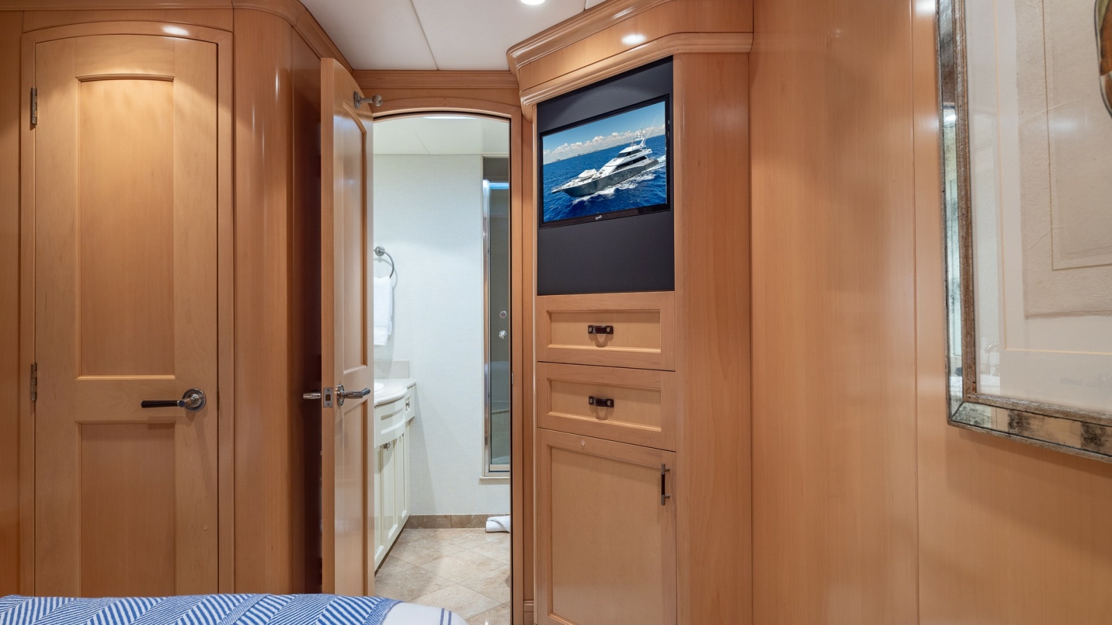 1998 Trinity Yachts Sport Fisherman - BAD COMPANY: Guest Cabin with Ensuite Access