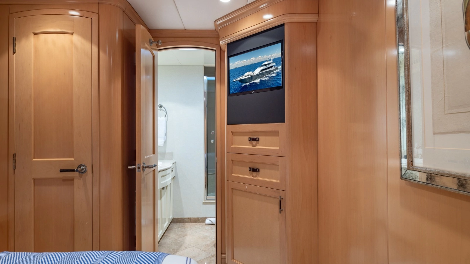 1998 Trinity Yachts Sport Fisherman - BAD COMPANY: Guest Cabin with Ensuite Access