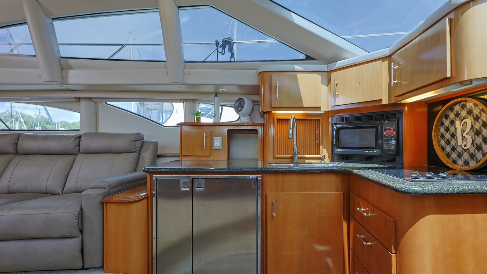 Salon Galley with Skylight Views