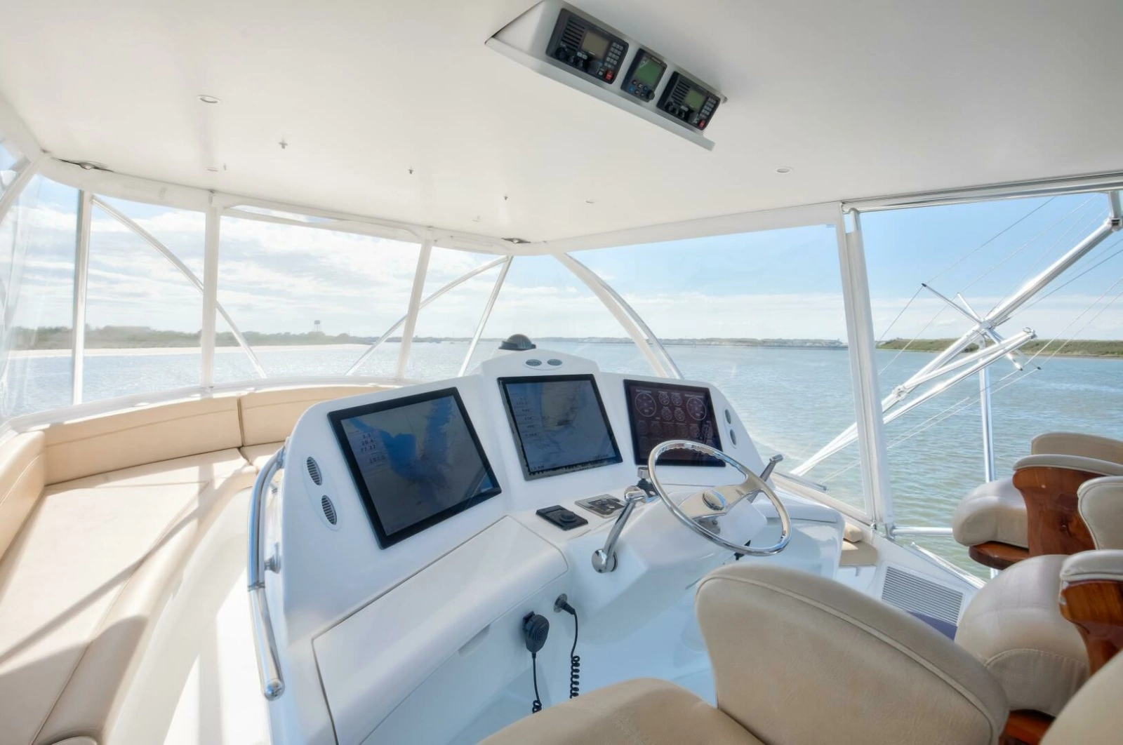 Ocean Yachts 64 - Love Boat - Flybridge Helm Electronics