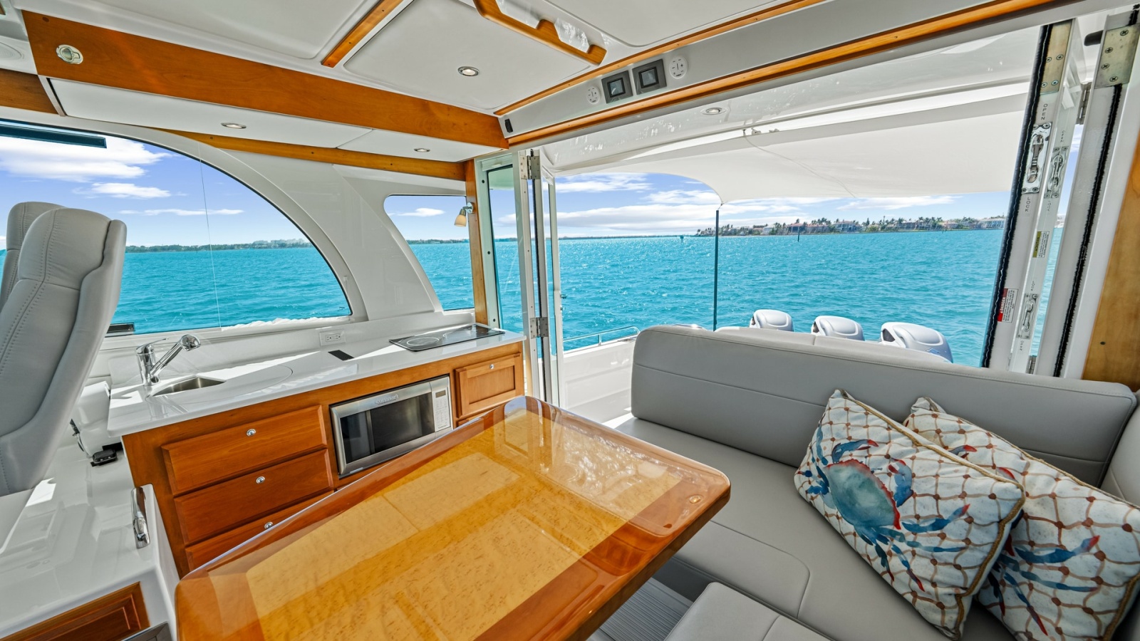 Spacious Aft Deck Lounge Area