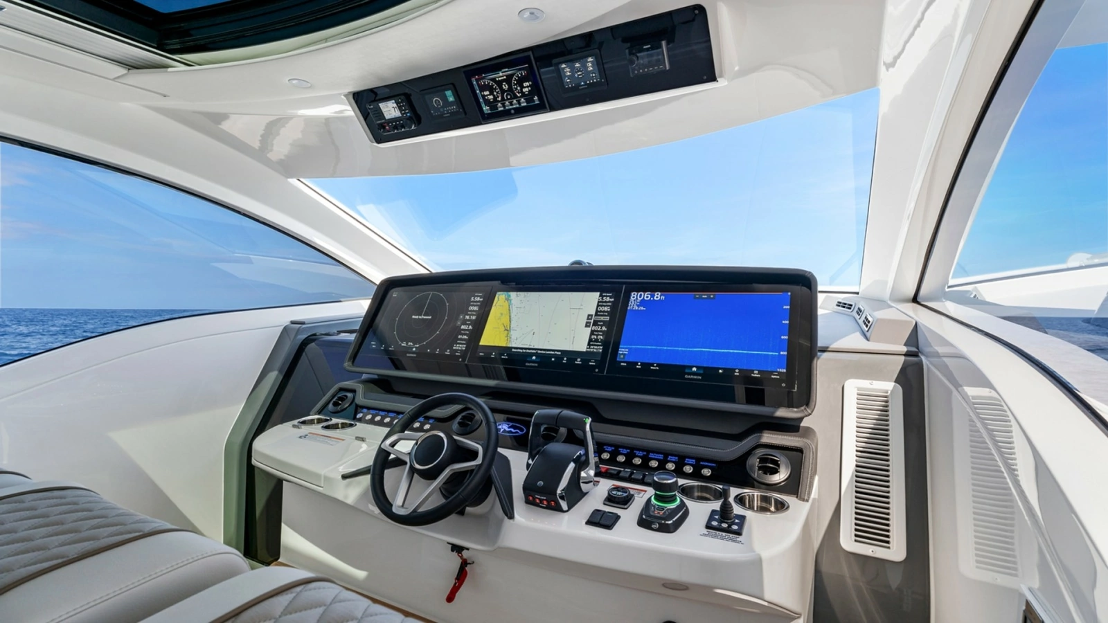 Helm Station with Advanced Electronics- Valhalla 55 Sport Yacht