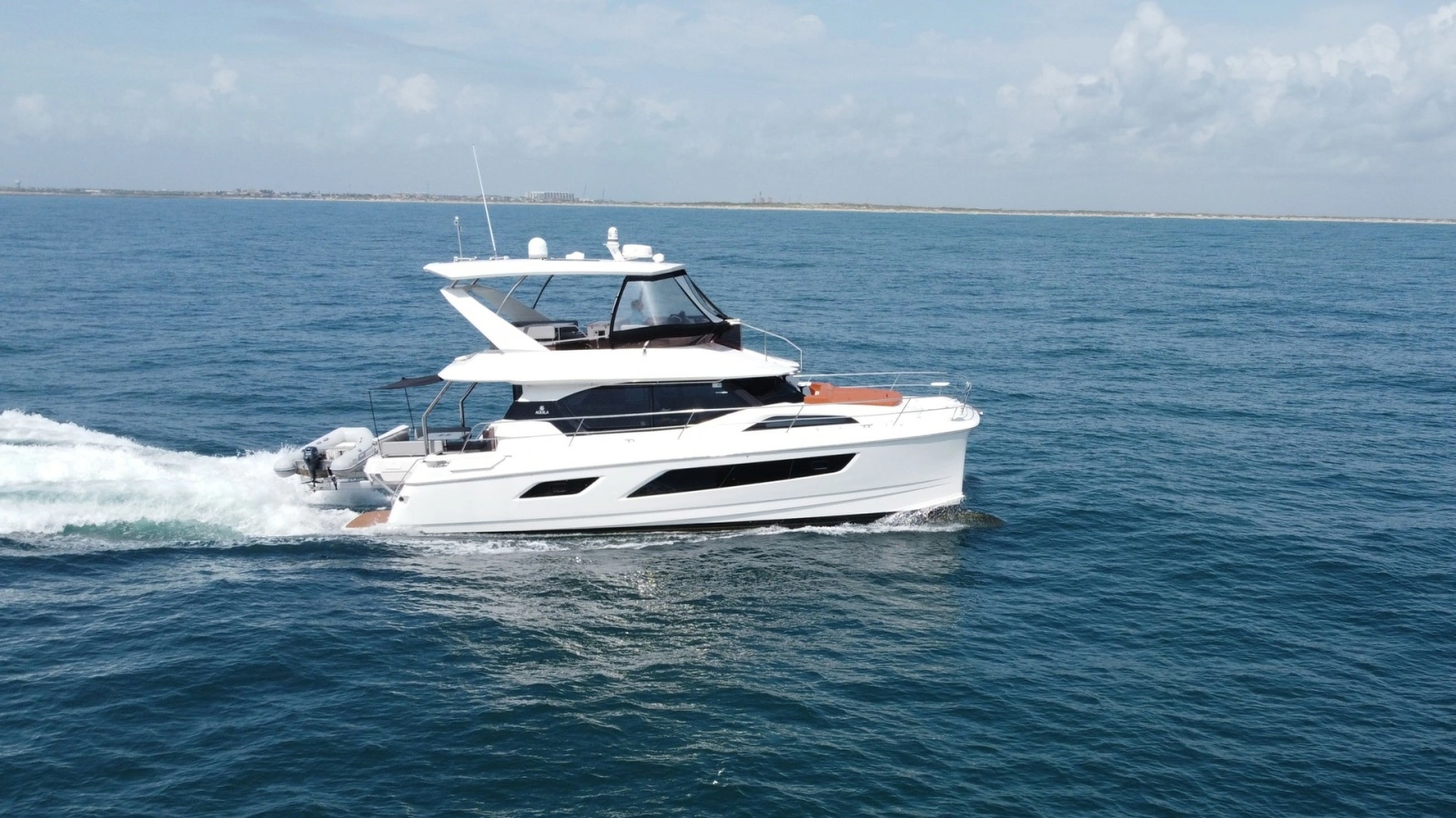 Aquila 44 CAT Cruising Side View