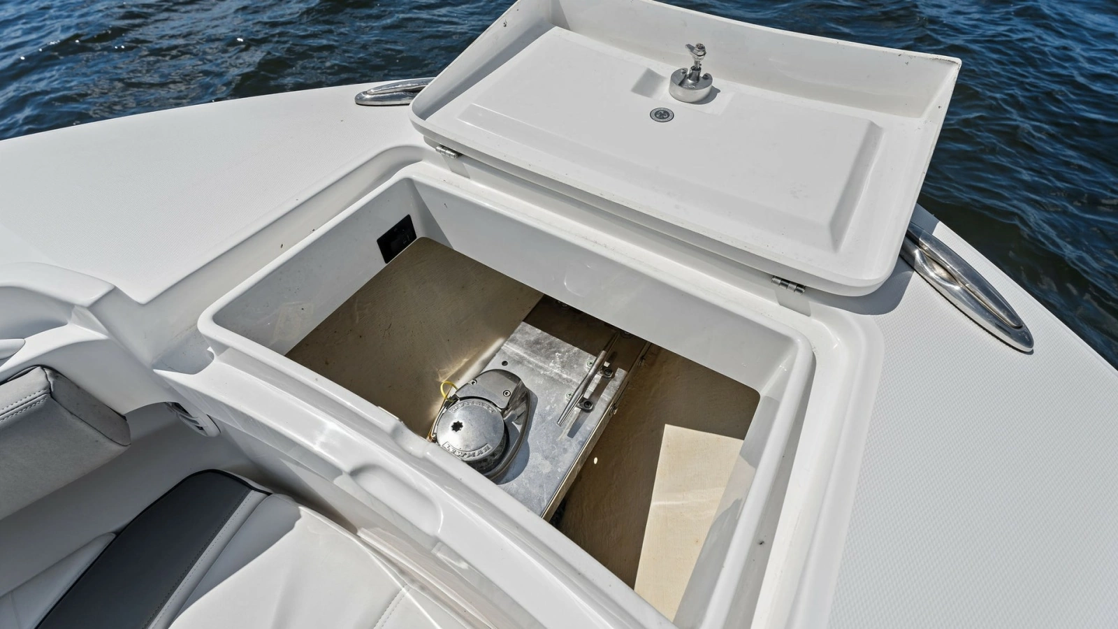 Bow Storage Compartment with Drainage