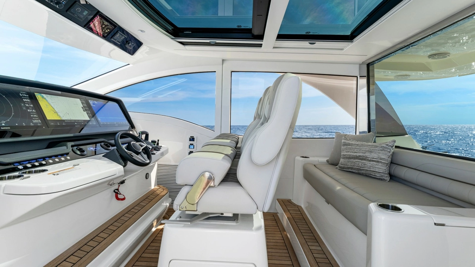 Helm Station with Panoramic Views - Valhalla 55 Sport Yacht